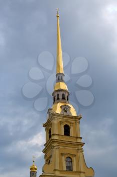 spire of the Peter and Paul Fortress. St. Petersburg. Russia.