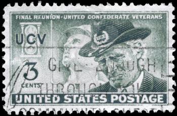 Royalty Free Photo of 1951 US Stamp Devoted to Final Reunion of the United Confederate Veterans
