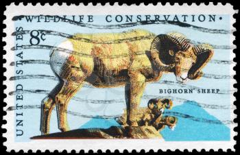 Royalty Free Photo of 1972 US Stamphows the Bighorn Sheep, Wildlife Conservation