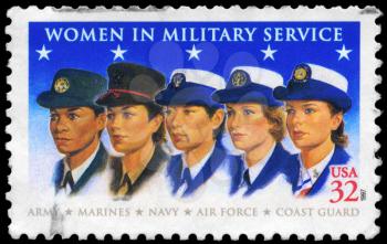 Royalty Free Photo of 1997 US Stamp Shows Women in Military Service, circa 1997