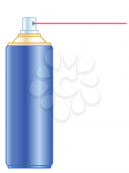 Illustration of the aerosol spray can