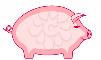 Illustration of the cartoon pig
