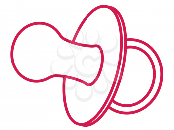Illustration of the baby contour pacifier icon