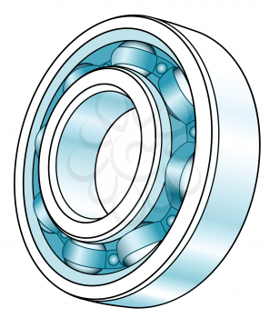 Illustration of the volumetric ball bearing design