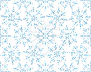 Seamless pattern of the contour steering wheels