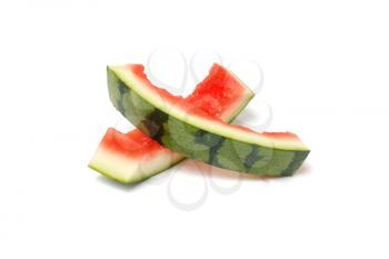 Royalty Free Clipart Image of Pieces of Watermelon