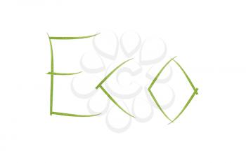 Royalty Free Photo of Grass Spelling Eco