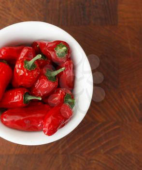 Royalty Free Photo of a Bowl of Chili Peppers
