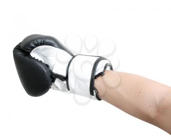 Royalty Free Photo of a Person Wearing a Boxing Glove