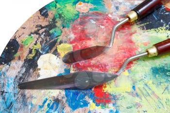 Royalty Free Photo of a Painting Palette With Knife