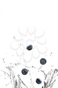 Royalty Free Photo of Blueberries in Water