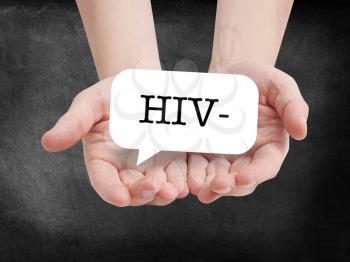 HIV - written on a speechbubble