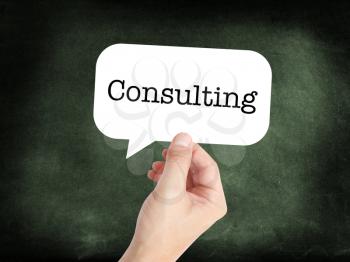 Consulting written on a speechbubble