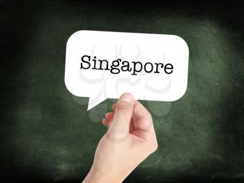 Singapore written on a speechbubble