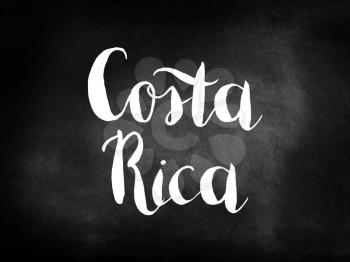 Costa Rica written on a blackboard