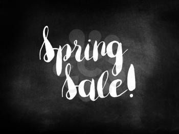 Spring sale on blackboard