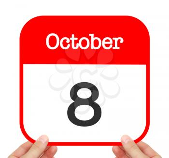 October 8 written on a calendar