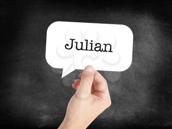 Julian written in a speechbubble 