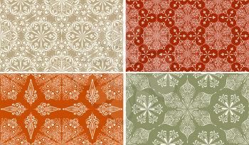 Royalty Free Clipart Image of a Background of Christmas Patterns