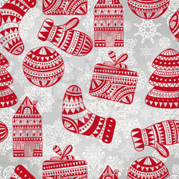 Royalty Free Clipart Image of a Background With Winter Images