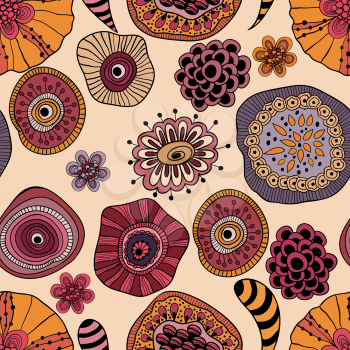 Royalty Free Clipart Image of an Abstract Flower Background
