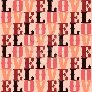 Vector seamless Pattern with Love