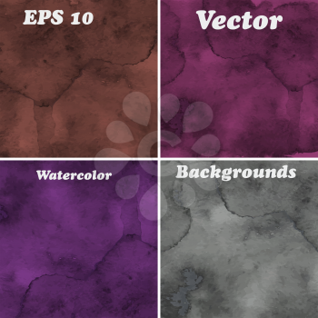 Vector Hand Drawn  Watercolor Background,  transparency effects