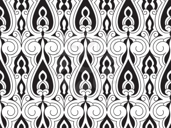 Vector Seamless Black and White Pattern