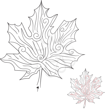 Vector Autumn Maple Leaf Labirynth