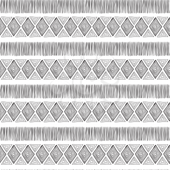 Vector Seamless Ethnic Tribal Pattern. Creative Geometric Pattern