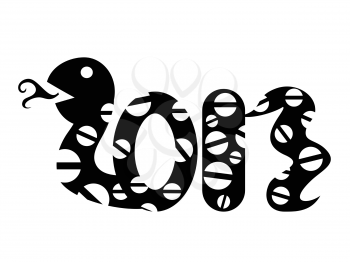 Royalty Free Clipart Image of the Year of the Snake