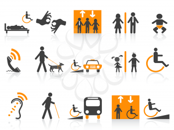 Royalty Free Clipart Image of Accessibility Icons