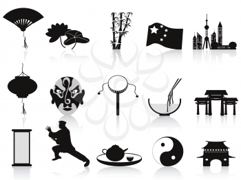 Royalty Free Clipart Image of Chinese Cultural Icons