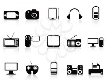 Royalty Free Clipart Image of Electronics Icons