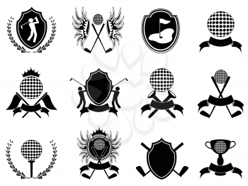 Royalty Free Clipart Image of Golf Insignia