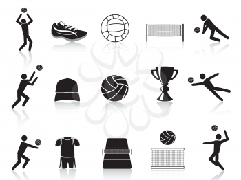 Royalty Free Clipart Image of Volleyball Icons