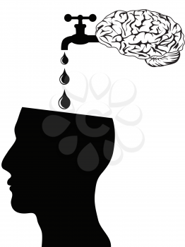 Royalty Free Clipart Image of a Person's Brain