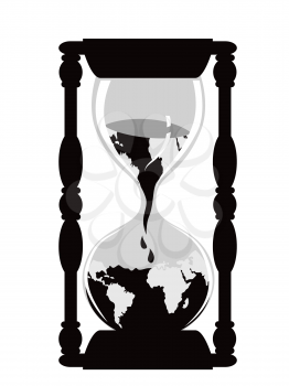 Royalty Free Clipart Image of an Earth Hour Glass
