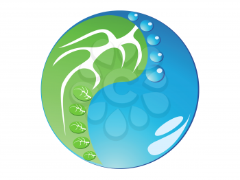 Royalty Free Clipart Image of an Eco Footprint Concept