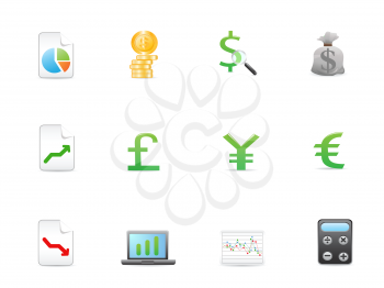 Royalty Free Clipart Image of Finance Icons
