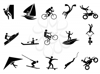 Royalty Free Clipart Image of Extreme Sports Icons