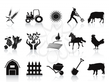 Royalty Free Clipart Image of Agricultural Icons