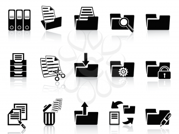 Royalty Free Clipart Image of Folder Icons