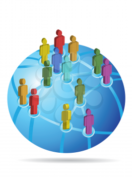 Royalty Free Clipart Image of a Global Network Concept