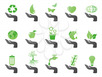 Royalty Free Clipart Image of Eco Icons