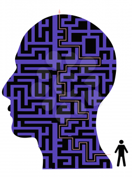 Royalty Free Clipart Image of a Human Maze