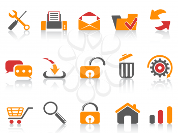 Royalty Free Clipart Image of Internet Icons