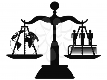 Royalty Free Clipart Image of a Justice Symbol
