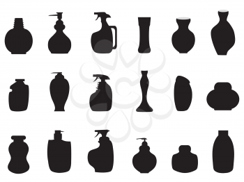 Royalty Free Clipart Image of a Bunch of Lotion Bottles