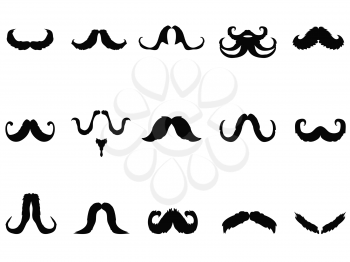 Royalty Free Clipart Image of Mustache Icons